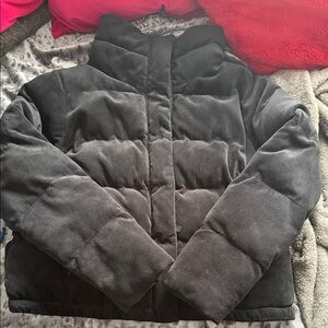 Abercrombie & Fitch Women's Charcoal Puffer Jacket